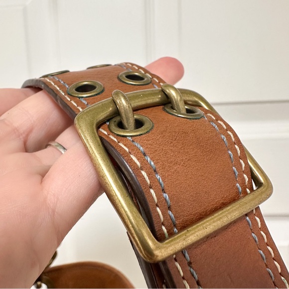 Coach Denim Patchwork Vintage Shoulder Bag NWOT with Matching Wristlet NWT - Picture 7 of 13